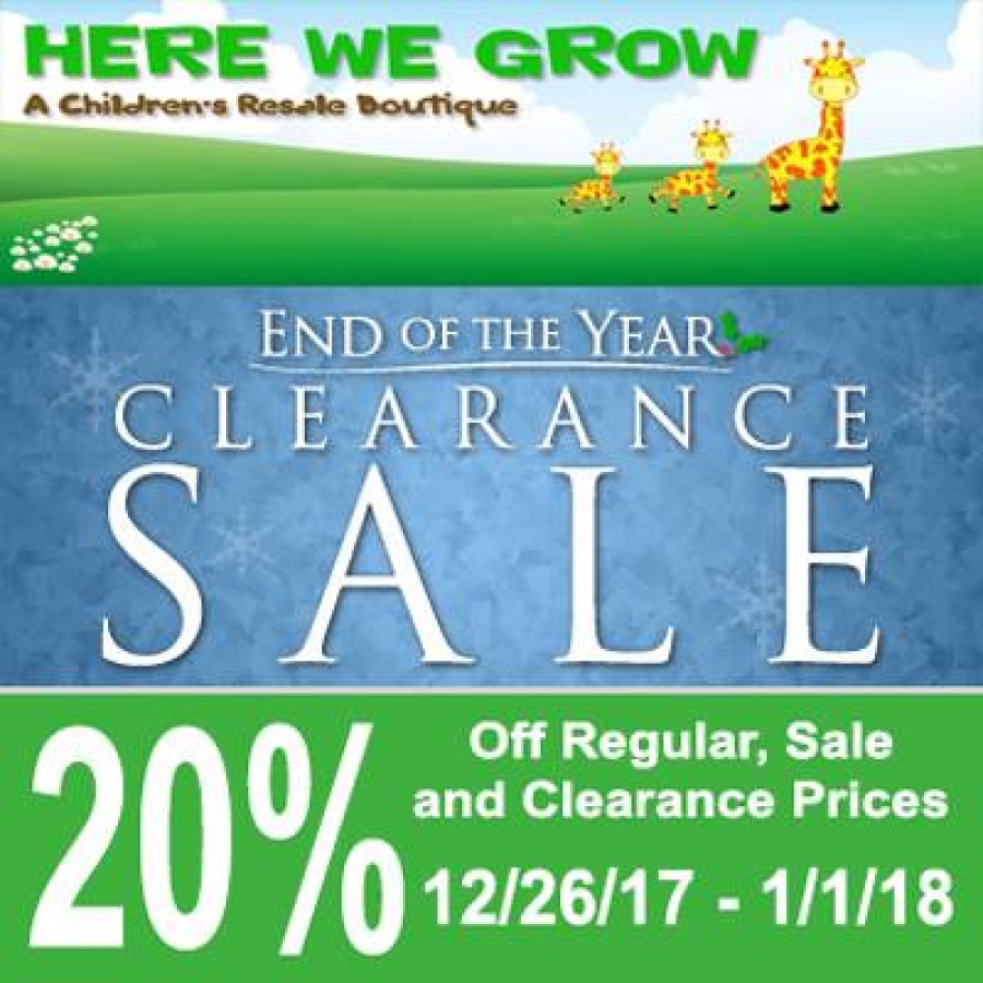 Here We Grow End of the year Sale
